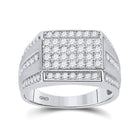 Splendid Jewellery Men's 10kt White Gold Round Diamond Cluster Ring - 1 - 1/4 Cttw - Splendid Jewellery