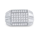 Splendid Jewellery Men's 10kt White Gold Round Diamond Cluster Ring - 1 - 1/4 Cttw - Splendid Jewellery