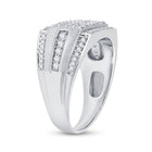 Splendid Jewellery Men's 10kt White Gold Round Diamond Cluster Ring - 1-1/4 Cttw - Alternate view 2 from Splendid Jewellery