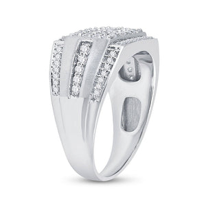 Splendid Jewellery Men's 10kt White Gold Round Diamond Cluster Ring - 1 - 1/4 Cttw - Splendid Jewellery