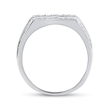 Load image into Gallery viewer, Splendid Jewellery Men&#39;s 10kt White Gold Round Diamond Cluster Ring - 1-1/4 Cttw - Alternate view 3 from Splendid Jewellery