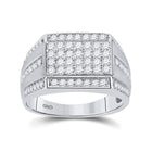 Splendid Jewellery Men's 10kt White Gold Round Diamond Cluster Ring - 1-1/4 Cttw - Alternate view 1 from Splendid Jewellery