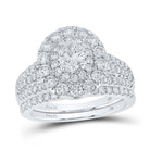 Splendid Jewellery's Dazzling 2 Carat Oval Diamond Halo Bridal Wedding Ring Band Set - Splendid Jewellery