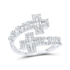 Splendid Jewellery's Diamond Elegance Cross Cuff Band Ring - Splendid Jewellery