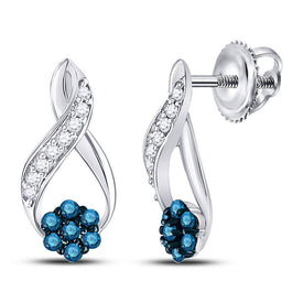 Splendid Jewellery's Mesmerizing Blue Diamond Cluster Earrings - Splendid Jewellery
