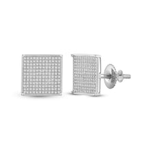 Load image into Gallery viewer, Splendid Jewellery&#39;s Mesmerizing Diamond Square Earrings  Side View from Splendid Jewellery