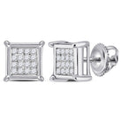 Splendid Jewellery's Princess Diamond Square Earrings: A Radiant Treasure in 10kt White Gold - Splendid Jewellery