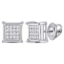 Load image into Gallery viewer, Splendid Jewellery's Princess Diamond Square Earrings: A Radiant Treasure in 10kt White Gold - Splendid Jewellery