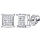 Splendid Jewellery's Princess Diamond Square Earrings: A Radiant Treasure in 10kt White Gold - Splendid Jewellery