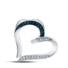 Splendid Love's Blue Diamond Heart Pendant  Top View from Splendid Jewellery