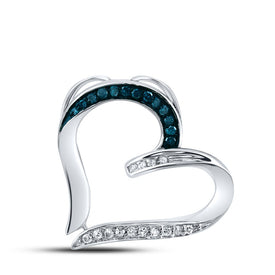 Splendid Love's Blue Diamond Heart Pendant  Top View from Splendid Jewellery