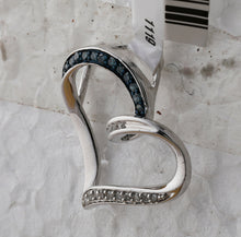 Load image into Gallery viewer, Splendid Love&#39;s Blue Diamond Heart Pendant  Side View from Splendid Jewellery