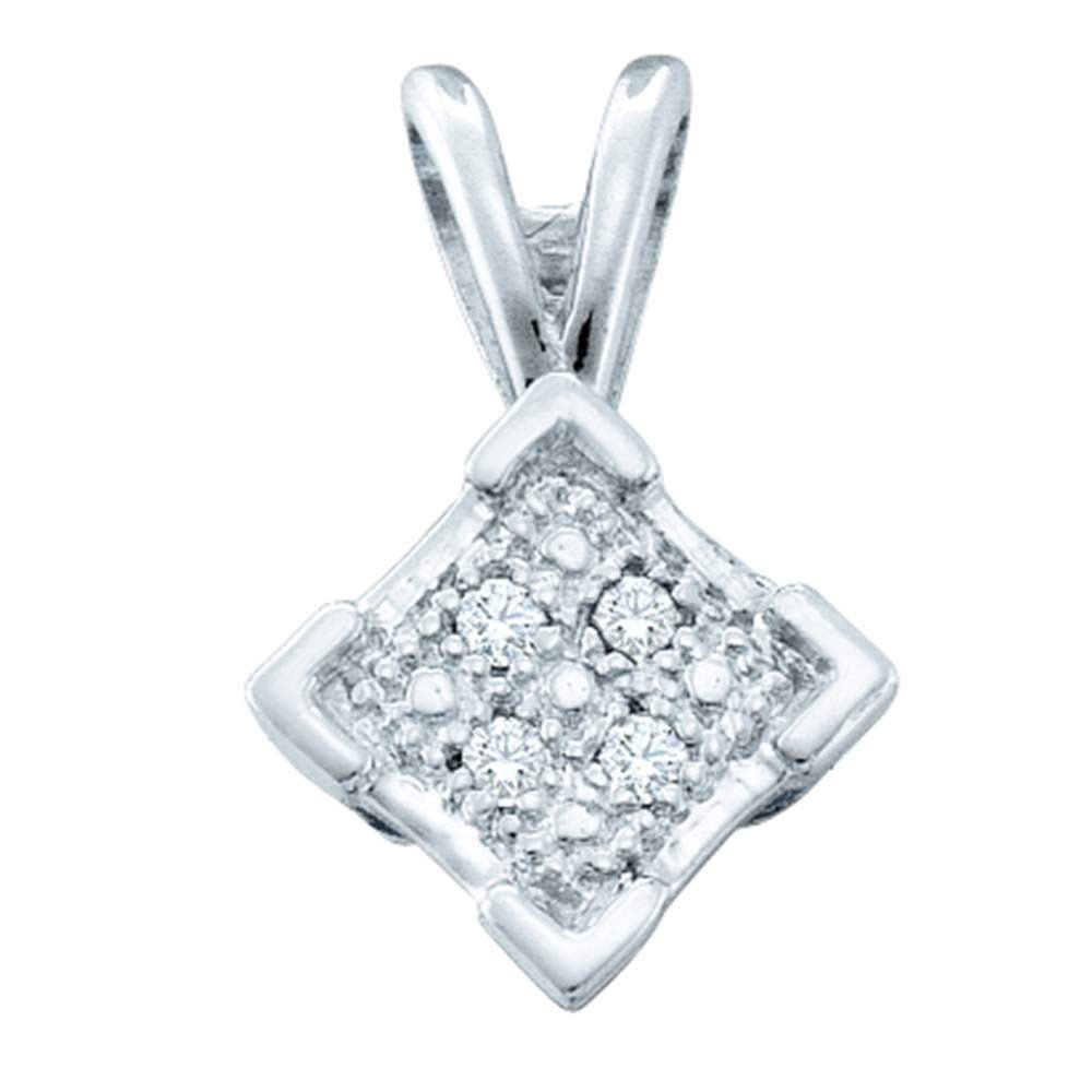 Splendid Silver Diagonal Square Diamond Pendant: A Mesmerizing Modern Elegance - Splendid Jewellery