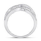 Stellar Sparkle | 14kt White Gold Diamond Starburst Negative Space Ring 1/2 Cttw | Splendid Jewellery - Splendid Jewellery