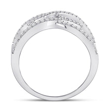 Load image into Gallery viewer, Stellar Sparkle | 14kt White Gold Diamond Starburst Negative Space Ring 1/2 Cttw | Splendid Jewellery - Splendid Jewellery