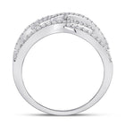 Stellar Sparkle | 14kt White Gold Diamond Starburst Negative Space Ring 1/2 Cttw | Splendid Jewellery - Splendid Jewellery