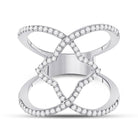 Stellar Sparkle | 14kt White Gold Diamond Starburst Negative Space Ring 1/2 Cttw | Splendid Jewellery - Splendid Jewellery