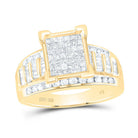 Sterling Silver Baguette Diamond Designer Ring 1 Cttw - Splendid Jewellery