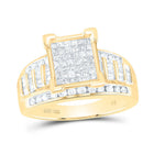 Sterling Silver Baguette Diamond Designer Ring 1 Cttw - Splendid Jewellery