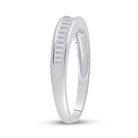 Sterling Silver Baguette Diamond Wedding Band 1/4 Cttw - Splendid Jewellery