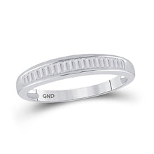 Load image into Gallery viewer, Sterling Silver Baguette Diamond Wedding Band 1/4 Cttw - Splendid Jewellery