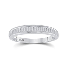 Load image into Gallery viewer, Sterling Silver Baguette Diamond Wedding Band 1/4 Cttw - Splendid Jewellery