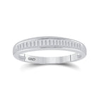 Sterling Silver Baguette Diamond Wedding Band 1/4 Cttw - Splendid Jewellery