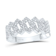 Load image into Gallery viewer, Sterling Silver Diamond Cuban Men's Ring 3/8 Cttw - Splendid Jewellery