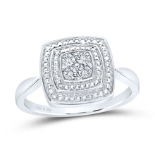 Load image into Gallery viewer, Sterling Silver Diamond Cushion Ring 0.01 Cttw - Splendid Jewellery