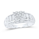 Sterling Silver Diamond Designer Ring 1/2 Cttw - Splendid Jewellery