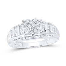 Load image into Gallery viewer, Sterling Silver Diamond Designer Ring 1/2 Cttw - Splendid Jewellery