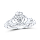 Sterling Silver Diamond Heart Ring 0.02 Cttw - Splendid Jewellery