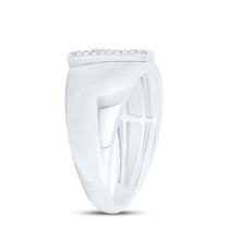 Load image into Gallery viewer, Sterling Silver Diamond Initial "A" Men's Ring 1/8 Cttw - Splendid Jewellery