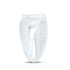 Sterling Silver Diamond Initial "B" Men's Ring 1/6 Cttw - Splendid Jewellery