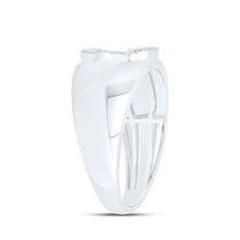 Load image into Gallery viewer, Sterling Silver Diamond Initial "C" Men's Ring 1/8 Cttw - Splendid Jewellery