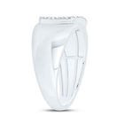 Sterling Silver Diamond Initial "D" Men's Ring 1/6 Cttw - Splendid Jewellery