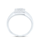 Sterling Silver Diamond Initial "E" Men's Ring 1/6 Cttw - Splendid Jewellery