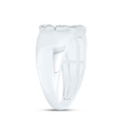 Sterling Silver Diamond Initial "E" Men's Ring 1/6 Cttw - Splendid Jewellery
