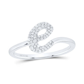 Sterling Silver Diamond Initial 