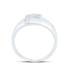 Sterling Silver Diamond Initial "F" Men's Ring 1/10 Cttw - Splendid Jewellery