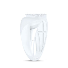 Load image into Gallery viewer, Sterling Silver Diamond Initial "F" Men's Ring 1/10 Cttw - Splendid Jewellery