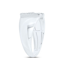 Load image into Gallery viewer, Sterling Silver Diamond Initial "H" Men's Ring 1/8 Cttw - Splendid Jewellery