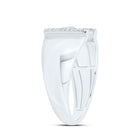Sterling Silver Diamond Initial "H" Men's Ring 1/8 Cttw - Splendid Jewellery