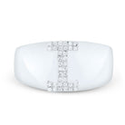 Sterling Silver Diamond Initial "I" Men's Ring 1/10 Cttw - Splendid Jewellery