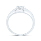 Sterling Silver Diamond Initial "I" Men's Ring 1/10 Cttw - Splendid Jewellery