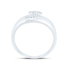 Load image into Gallery viewer, Sterling Silver Diamond Initial "J" Men's Ring 1/10 Cttw - Splendid Jewellery