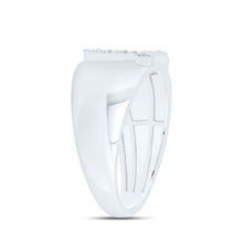 Load image into Gallery viewer, Sterling Silver Diamond Initial "J" Men's Ring 1/10 Cttw - Splendid Jewellery
