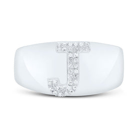 Sterling Silver Diamond Initial 