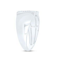 Load image into Gallery viewer, Sterling Silver Diamond Initial "K" Men's Ring 1/8 Cttw - Splendid Jewellery