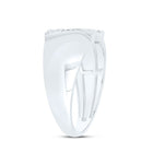 Sterling Silver Diamond Initial "K" Men's Ring 1/8 Cttw - Splendid Jewellery
